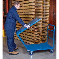 Chariots &agrave; tablettes/plateforme, Acier, 24" la x 36" p x 40" h, Capacit&eacute; de la plateforme 1300 lb Stor-it Systems