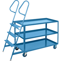 Stock Picking Carts, Steel, 24" W x 64" D, 3 Shelves, 1200 lbs. Capacity MB507 | Stor-it Systems