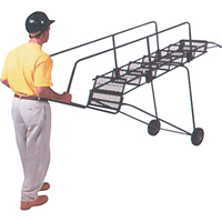 &eacute;chelles mobiles Fold-N-Store, 6 marches, Perfor&eacute;, Hauteur 60" Stor-it Systems