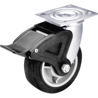 Total Locking Caster, Swivel with Brake, 6" (152.4 mm), Rubber, 450 lbs. (204 kg.) MD777 | Stor-it Systems