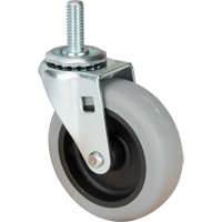 Roulette à tige, Pivotant, Diamètre 3" (76 mm), Capacité 80 lb (36 kg) MF026 | Stor-it Systems