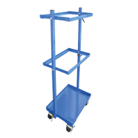 Stock Cart, Steel, 30-11/16" W x 19-1/4" D, 3 Shelves, 300 lbs. Capacity MF985 | Stor-it Systems