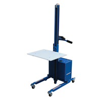 Quick Lift Platform Stacker, Electric Operated, 175 lbs. Capacity, 57" Max Lift MF993 | Stor-it Systems