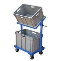 Stock Cart, Steel, 30-11/16" W x 19-1/4" D, 2 Shelves, 200 lbs. Capacity MH046 | Stor-it Systems