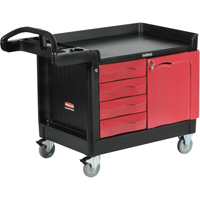 Trademaster Mobile Cabinets & Work Centres, 4 Drawers, 49" L x 26-1/4" W x 38" H, Black Stor-it Systems