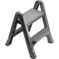 Folding Step Stool, 2 Steps, 19-1/2" x 20-1/2" x 22-3/4" High Stor-it Systems