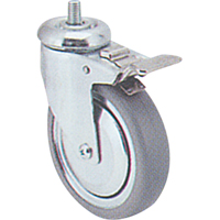 Roulette zingu&eacute;e, Pivotant avec frein, Diam&egrave;tre 5" (127 mm), Capacit&eacute; 240 lb (108 kg) Stor-it Systems