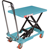 Heavy-Duty Hydraulic Scissor Lift Table, 27-1/2" L x 17-3/4" W, Steel, 330 lbs. Capacity Stor-it Systems