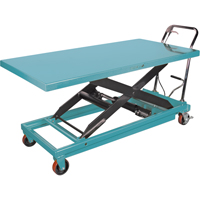 Table &eacute;l&eacute;vatrice robuste &agrave; ciseaux hydraulique, 63" lo x 31-7/8" la, Acier, Capacit&eacute; 1100 lb Stor-it Systems