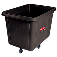 Cube Truck, Black Recycled Plastic, 38" L x 26" W x 28" H, 8 cu. Ft Volume, 300 lbs. Capacity Stor-it Systems