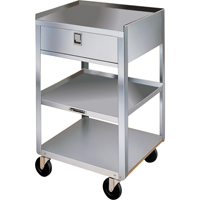 Stainless Steel Equipment Stands, 300 lbs. Capacity, Stainless Steel, 16-3/4" x W, 30-1/8" x H, 18-3/4" D, 1 Drawers MK979 | Stor-it Systems