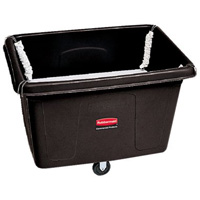 Cube Truck with Spring Platform, Polyethylene, 44-1/16" L x 31" W x 32-1/2" H, 14 cu.ft. Volume, 500 lbs. Capacity Stor-it Systems