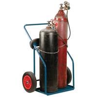 Gas Cylinder Carts, Rubber Wheels, 13" W x 25" L Base, 1000 lbs. ML415 | Stor-it Systems
