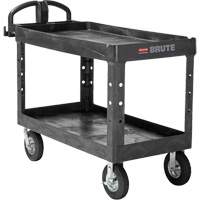 Heavy-Duty Utility Cart, 2 Tiers, 25-1/4" x 33-1/4" x 55", 750 lbs. Capacity ML455 | Stor-it Systems