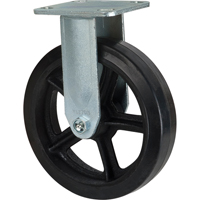 Mold-on Caster, Rigid, 8" (203.2 mm), Rubber, 660 lbs. (299 kg.) Stor-it Systems