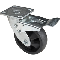 Roulettes haute temp&eacute;rature, Pivotant avec frein, 6" (152,4 mm), Nylon, 880 lb (399 kg) Stor-it Systems