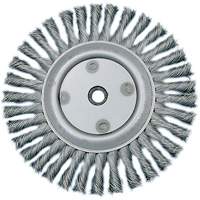 Knot Twisted Wire Wheel, 6" Dia., 0.02" Fill, 5/8"-1/2 Arbor, Steel Stor-it Systems