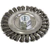 Standard Face Knot Wire Wheel Threaded, 5" Dia., 0.022" Fill, 5/8"-11 Arbor, Steel Stor-it Systems
