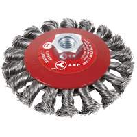 BK520T Knot-Twisted Conical Bevel Brush, 5" Dia., 5/8-11 Arbor Stor-it Systems