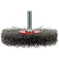 Brosse radiale &agrave; fils cr&ecirc;p&eacute;s mont&eacute; sur mandrin ER300-12, 3", Fils ,012" Stor-it Systems