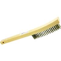 Brosse m&eacute;tallique &agrave; poils longs &agrave; quatre rang&eacute;es et manche long 4LHSS, Acier inoxydable, 4 x 19 rangs de fils, Longueur 13-3/4" Stor-it Systems