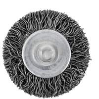 Brosse radiale &agrave; fils cr&ecirc;p&eacute;s mont&eacute; sur mandrin 126, 1-1/2", Fils 0,02", Tige 1/4" Stor-it Systems