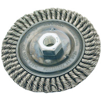 Stringer Bead Brush, 4" Dia., 0.022" Fill, 5/8"-11 Arbor, Steel Stor-it Systems