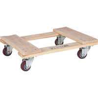 Hardwood Dolly, Polyurethane Wheels, 900 lbs. Capacity, 18" W x 24" D x 7" H Stor-it Systems