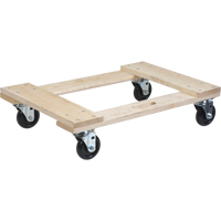 Hardwood Dolly, Polyolefin Wheels, 900 lbs. Capacity, 18" W x 24" D x 7" H Stor-it Systems