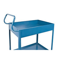 Deep Lipped Service Cart, 2 Tiers, 24" W x 47" H x 36" D, 1200 lbs. Capacity Stor-it Systems