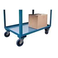 Deep Lipped Service Cart, 2 Tiers, 24" W x 47" H x 36" D, 1200 lbs. Capacity Stor-it Systems
