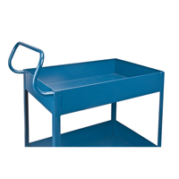 Deep Lipped Service Cart, 2 Tiers, 24" W x 47" H x 36" D, 1200 lbs. Capacity Stor-it Systems
