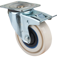 Sandwich Casters, Swivel with Brake, 5" (127 mm), Nylon, 440 lbs. (199.58 kg.) MN446 | Stor-it Systems