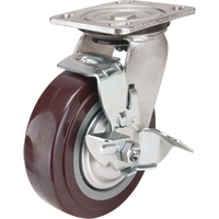 Caster, Swivel with Brake, 8" (203.2 mm), Polyurethane, 1000 lbs. (453 kg.) MN450 | Stor-it Systems