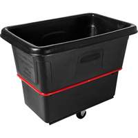 Heavy-Duty Utility Cube Truck, Black Recycled Plastic, 43-1/4" L x 28" W x 33-3/4" H, 12 cu. ft. Volume, 800 lbs. Capacity Stor-it Systems