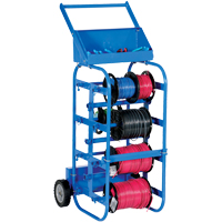 Portable Wire Reel Caddy, Steel, 11 Rod, 19-1/2" W x 43-1/4" H x 17-1/2" D, 150 lbs. Capacity MN708 | Stor-it Systems