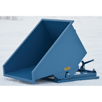 Self-Dumping Hopper, Steel, 3/4 cu.yd., Blue MN955 | Stor-it Systems
