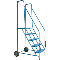 Trailer Access Rolling Ladder with Rails, 4 Steps, 22" Step Width, 37" Platform Height, Steel MO010 | Stor-it Systems