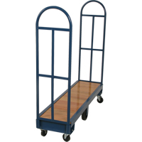 U-Boat - Wood Deck / Steel Frame , 60" L x 16" W, 1750 lbs. Capacity, Mold-on Rubber Casters MO128 | Stor-it Systems