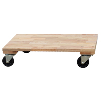 Solid Platform Wood Dolly, Rubber Wheels, 1200 lbs. Capacity, 24" W x 36" D x 7" H MO203 | Stor-it Systems