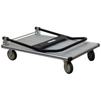 Chariot &agrave; plateforme avec poign&eacute;e pliante, Aluminium, 550 lb, 35-1/2" lo x 24" la, Hauteur 35-1/2" Stor-it Systems