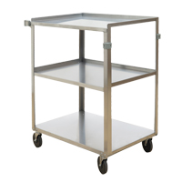 Shelf Carts, 3 Tiers, 18" W x 32" H x 27-3/8" D, 500 lbs. Capacity MO253 | Stor-it Systems