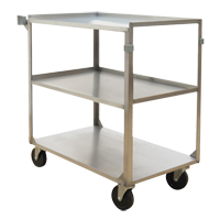 Shelf Carts, 3 Tiers, 21" W x 37-1/4" H x 35-1/8" D, 500 lbs. Capacity MO254 | Stor-it Systems
