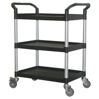 Utility Cart, 3 Tiers, 33-1/2" x 39-3/8" x 19", 300 lbs Capacity MO255 | Stor-it Systems