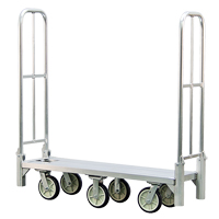 Aluminum U-Boat Folding Bulk Delivery Cart, 18" W x 61" L, 1200 lbs. Cap., Polyurethane Wheels Stor-it Systems