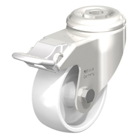 Stainless Steel Nylon Caster, Swivel with Brake, 3-1/8" (79.5 mm) Dia., 265 lbs. (120 kg.) Capacity MO694 | Stor-it Systems
