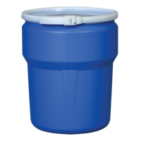 Nestable Polyethylene Drum, 10 US gal (8.33 imp. gal.), Open Top, Blue MO770 | Stor-it Systems