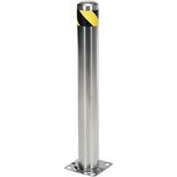 Safety Bollard, Stainless Steel, 36" H x 8" W, Silver Stor-it Systems