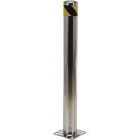 Safety Bollard, Stainless Steel, 42" H x 8" W, Silver Stor-it Systems