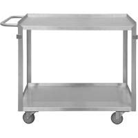 Industrial Grade Shelf Cart, 2 Tiers, 22-1/2" W x 34" H x 42-7/16" D, 600 lbs. Capacity MO988 | Stor-it Systems